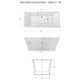 thumbnail image 4 of FerdY Sentosa 67" Acrylic Contemporary Design Soaking Tub in Glossy White. Ferdy-02560-1700-BN, 4 of 9