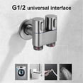 thumbnail image 2 of Hand Bidet Spray Set with Adjustable Pressure Control Valve, Dual Water Outlets for Bathroom and Diaper Cleaning, Gray, 2 of 5