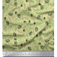 thumbnail image 1 of Soimoi Rayon Fabric Leaves & Insect Print Fabric by Yard 56 Inch Wide, 1 of 3