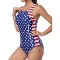 thumbnail image 3 of Charmo One Piece Athletic Racerback Swimsuit Women Slimming Bathing Suits Color Block Training Swimwear for Women, 3 of 7
