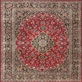 thumbnail image 1 of Ahgly Company Machine Washable Indoor Square Traditional Saffron Red Area Rugs, 7' Square, 1 of 7