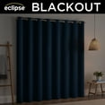 thumbnail image 2 of Eclipse Blackout Curtains, Darrell Thermaweave Grommet Extra Wide Curtains, Sliding Door Curtains 84 in x 100 in, Indigo, Sold as a Single Curtain Panel, 2 of 8