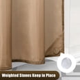 thumbnail image 6 of Buganda Beige Ombre Shower Curtain, Waterproof & Mildew Resistant Bathroom Curtain, Heavy Duty with 12 Hooks, 72x72 Inches, 6 of 9