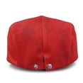thumbnail image 3 of CHAQLIN Polyester Flat Cap for Driving Summer Travel, Windproof Adjustable Beret Hat, Black and Red Graffiti Design, 3 of 4