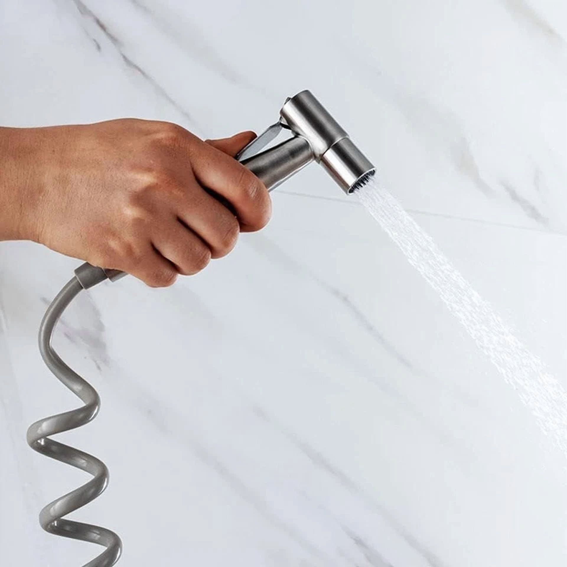 Hand Held Stainless Steel Bidet Sprayer For Personal Hygiene & Cleaning