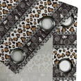 thumbnail image 4 of Ambesonne Zambia Grommet Curtain, Cheetah Pattern, 50" x 96", Dark Brown Orange and White, 4 of 6