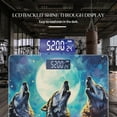 thumbnail image 3 of Digital Bathroom Scale with Large LCD Display,High Capacity Scale 400 lbs High Precision body fat scale-Wolves Howl Under The Moonlight In The Style Of Paint, 3 of 4