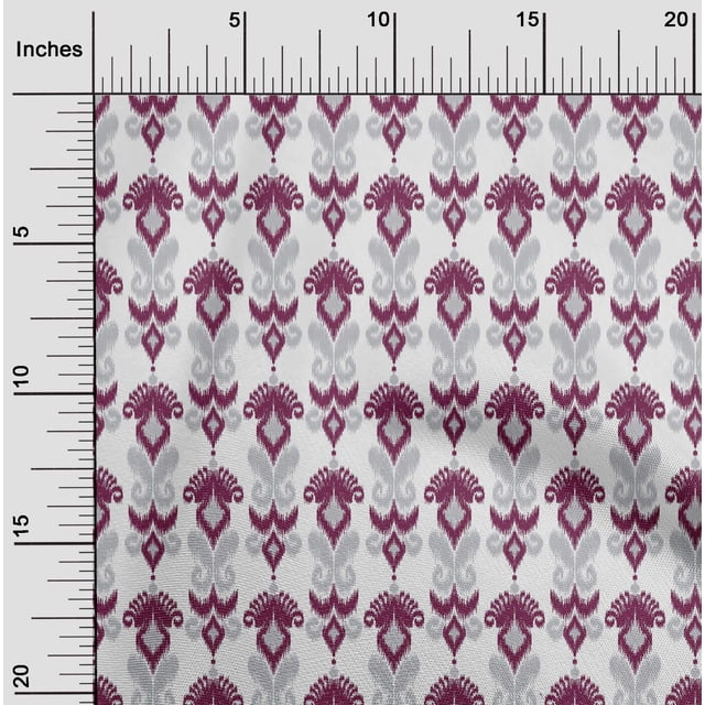 oneOone Tissu Georgette Viscose Imprimé Paisley Ikat Largeur 42 Pouces
