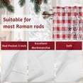 thumbnail image 7 of Merry Christmas Valances for Windows, 42 x 18in, Red White Buffalo Plaid Xmas Snowflakes Rod Pocket Kitchen Valance Curtain Light Filtering Window Treatments for Living Room Bedroom, 1 Panel, 7 of 7