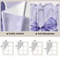 thumbnail image 5 of Purple Bow Swag Curtains for Kitchen/Bedroom/Living Room, Cute Bowknot Simple Pure Color Scalloped Curtains 63 Inch Long, Rod Pocket Window Swag Topper Curtains Valances 2 Panels Set 36"x63", 5 of 8