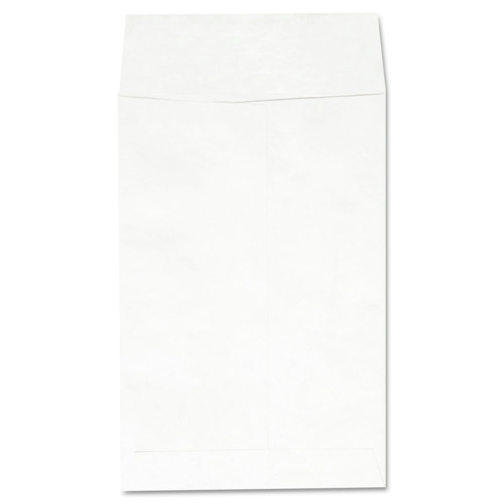 Universal Deluxe Tyvek Envelopes, #1, Cheese Blade Flap, Self-Adhesive Closure, 6 x 9, White, 100/Box -UNV19005