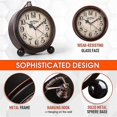 thumbnail image 5 of Reloj despertador con batería colgante Vintage, luz nocturna de Metal, mesa súper silenciosa, reloj de cuarzo para escritorio, 5 of 5
