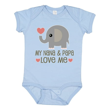 

Inktastic My Nana and Papa Love Me Gift Baby Boy or Baby Girl Bodysuit