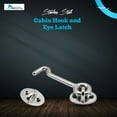 thumbnail image 2 of MARINE CITY Buckle Cabin Hook and Eye Latch, 316 Grade Stainless Steel, Wind Proof Shed Safety Stopper, Silent Holders Catch Lock, 2 Inches, Ideal for Marines, Boats, Ships, Yachts Pack of 1, 2 of 7