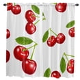 thumbnail image 2 of Cherry Fruit White Curtains Home Decor Living Room Kitchen Balcony Room Window Curtain Bedroom Patio Decoration, 2 of 7