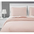 thumbnail image 3 of Chezmoi Collection Austin King Oversized Bedspread Set, 3-Piece Lightweight Microfiber Quilted Coverlet for All Seasons, Blush, 3 of 8