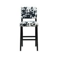 thumbnail image 3 of Riverbay Furniture 30" Microfiber & Wood Cow Print Bar Stool in Black/White, 3 of 18