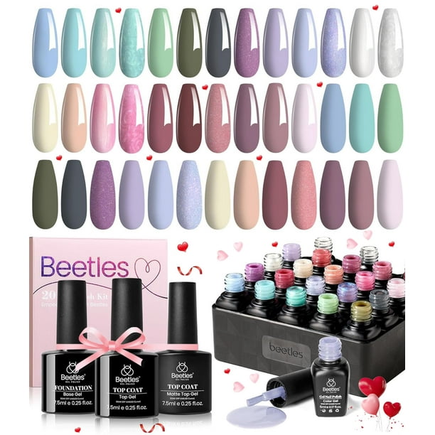 Set de esmaltes de uñas Beetles Healing Elixir, 20 colores, 23 unidades