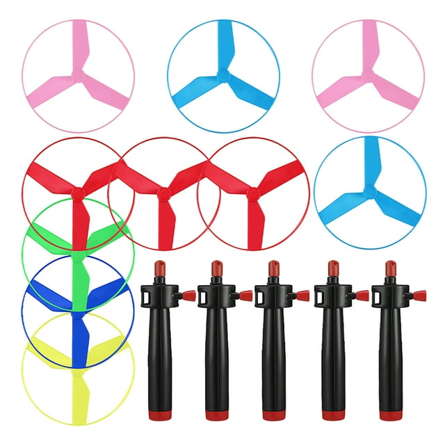 1 Set Propeller Toy Pull String Flying Toys Flying Saucers Toy Outdoor Toys Interactive Training Toy Sports Theme Party Favors