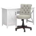 thumbnail image 1 of Scranton & Co Engineered Wood 54W Computer Desk and Chair Set in Pure White Oak, 1 of 8