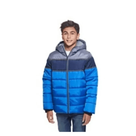 Calvin Klein Toddler Boys Colorblocked Bubble Jacket, Nazar Blue, Size 2T