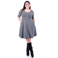 thumbnail image 1 of Vestido Línea A Roman Fashion Negro/Blanco Talla 42, 1 of 4