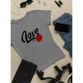 thumbnail image 3 of Love With Rose T-Shirt Women -Image by Shutterstock, Female Medium, 3 of 4