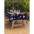 thumbnail image 4 of 54x80 Inch Outdoor Tablecloth with Umbrella Hole Zipper Rectangle Light Blue Cherry Floral Rectangular Tablecloths Waterproof Modern Art Falling Petals Watercolor Patio Table Cloth Cover for Picnic, 4 of 8