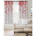 thumbnail image 2 of Red Polka Dot Blackout Curtains, Light Blocking Print Window Curtains, Abstract Modern Art Dots Watercolor Thermal Insulated Window Drapes for Living Room Kitchen Cafe 2 Panels, 104"W x 52"L, 2 of 9