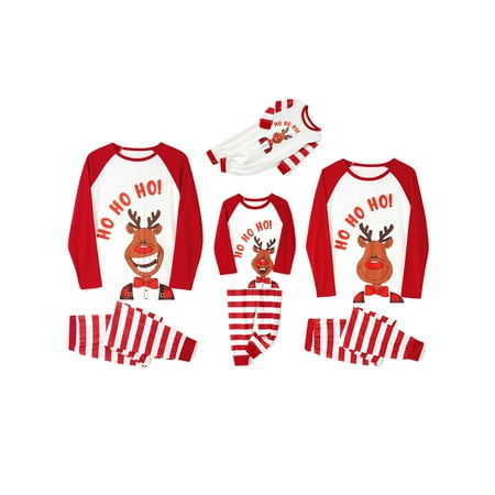 

Huakaishijie Christmas Pajamas Set for Family Parent-Child Sleepsuits Nightwear Pjs