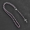 thumbnail image 2 of Catholic Imitation Pearl Beads Rosary Necklace Medal Cross Pendant Religious SXQ, 2 of 5