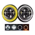 thumbnail image 1 of Redondo Ojo Ángel Wrangler Jeep Vocho Jk Par 7'' Faro H4 Led, 1 of 8