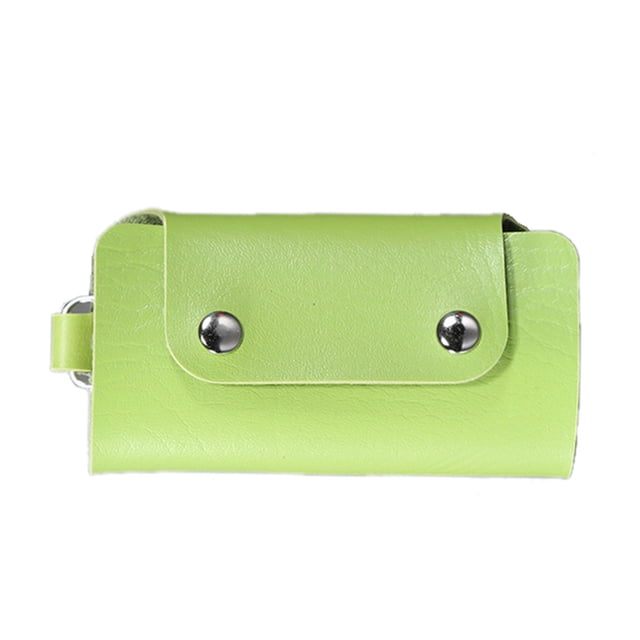 PU Leather Car Key Chain Ring Soild Color Keys Car keys pouch Holder Pouch Case Organizer Bags Car Accessories