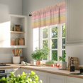 thumbnail image 5 of Pink Wood Grain Valances for Windows Country Pink Yellow Gradient Wooden Grain Stripe Valance Curtains Rod Pocket Bathroom Small Window Treatments for Kitchen Living Room Bedroom, 42"x12", 5 of 7