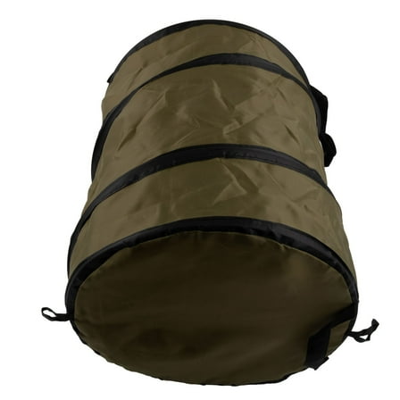 1pc Army Green Folding Outdoor Camping Trash Can Car Trash Can Leaves Storage，made of 420D oxford cloth