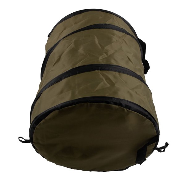 1pc Army Green Folding Outdoor Camping Trash Can Car Trash Can Leaves Storage，made of 420D oxford cloth