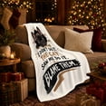 thumbnail image 3 of Black French Bulldog With Playful Statement Typography, Soft Flannel Blanket with Humorous Pet Typography Print, Housewarming Gift and Home Decor for Bedroom and Living Room, 3 of 7