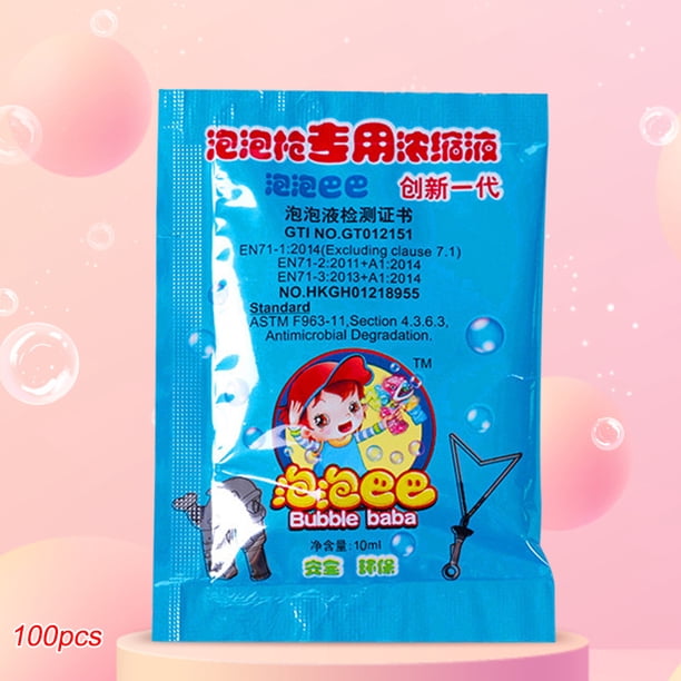 10/50/100 Uds líquido de burbujas solución de burbujas no tóxica inodoro para máquina de burbujas Hugtrwg Para estrenar