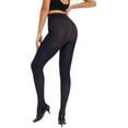 thumbnail image 3 of JoMaKaC 2 Pairs Women’s High-Waist Opaque Tights  80D Microfiber Control Top Pantyhose One Size, 3 of 6
