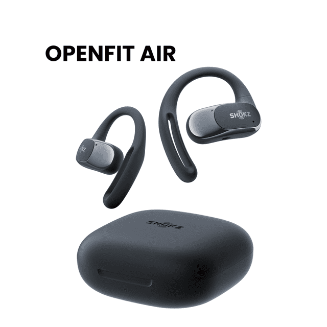Shokz OpenFit Air, Véritable Sans Fil, Microphone Intelligent Intégré, Noir