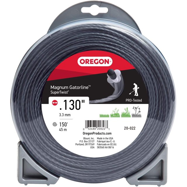 Oregon 20-022 Gatorline Super-Twist Magnum Bobina de 1 libra de línea de desbrozadora de hilo de 0,130 pulgadas por 150 pies