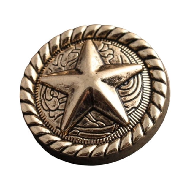 Jumpingount Abrigo de diseño Simple para hombre y mujer, chaqueta con botones de estrella, trajes, pantalones, bolso, botones de estilo Vintage, Ropa, zapatos y accesorios Miscelánea Oro 15.0 mm