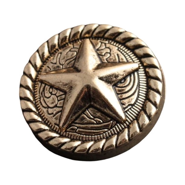 Jumpingount Abrigo de diseño Simple para hombre y mujer, chaqueta con botones de estrella, trajes, pantalones, bolso, botones Vintage, artesanía Ropa, zapatos y accesorios Miscelánea Oro 15.0 mm