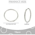 thumbnail image 2 of Llavero grande de 2", 15 piezas de llaveros de hierro divididos, llavero circular, cadena, clip conector para llaves de coche, hogar, proyecto de manualidades DIY, platino, 2 of 6