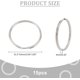 thumbnail image 2 of Llavero grande de 2", 15 piezas de llaveros de hierro divididos, llavero circular, cadena, clip conector para llaves de coche, hogar, proyecto de manualidades DIY, platino, 2 of 6