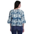 thumbnail image 2 of Moomaya Haut d'Été en Coton Imprimé Ourlet Évasé Boho Tops Blouses Décontractées Amples, 2 of 4