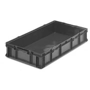 ZQRPCA Stakpak Plastic Long Stacking Container, x 22-1/2 x 7-1/4, Gray