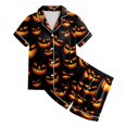 thumbnail image 6 of OJSFQUFP Girls Shorts Set Toddler Short Sleeve Print Shirts Tops Pants Outfits Button, 6 of 6
