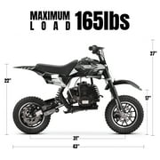 Aoemoe Kids Dirt Bike, Perfect Starter Gas Dirt Bike for adventure,Sturdy 40cc dirt bike for Beginner 45×24×16in,4-Stroke,BLACK