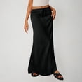 thumbnail image 2 of VBTAPA Maxi Skirts for Women 2025 Summer Cotton Linen Long Skirts Boho Casual Flowy Skirts Drawstring Waist A Line Skirts Black L, 2 of 8